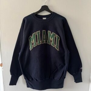 Vintage 1990s Miami Champion Reverse weave sweatshirt X-Large
